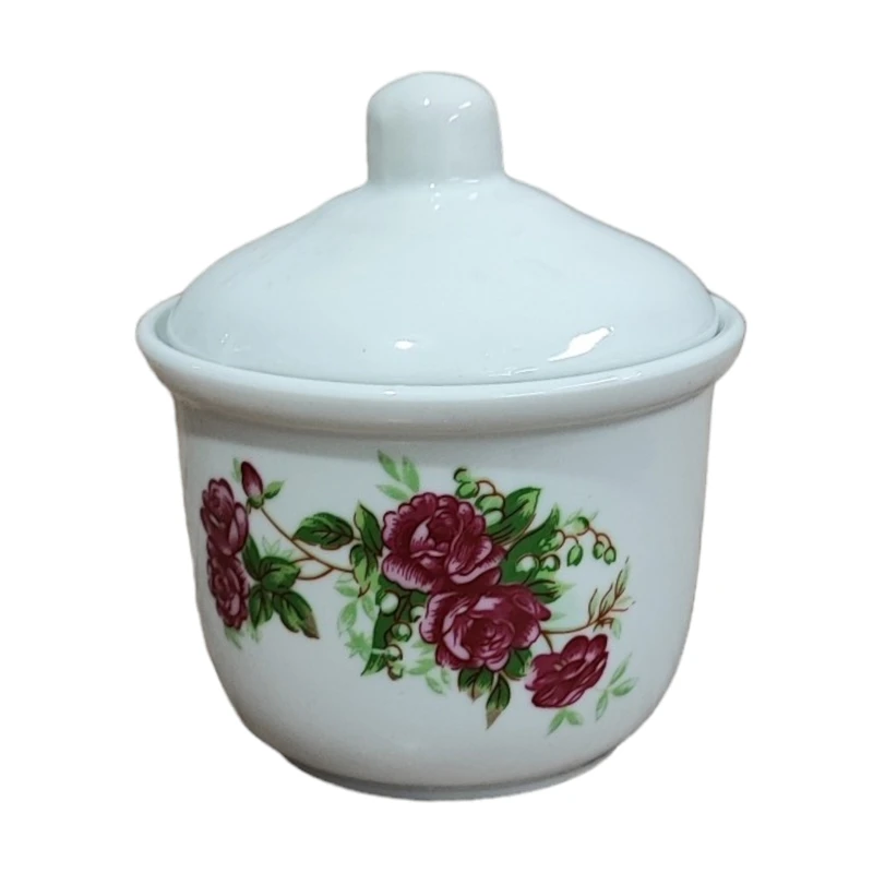 قندان مدل گلسرخی چینی مرجان کد 12