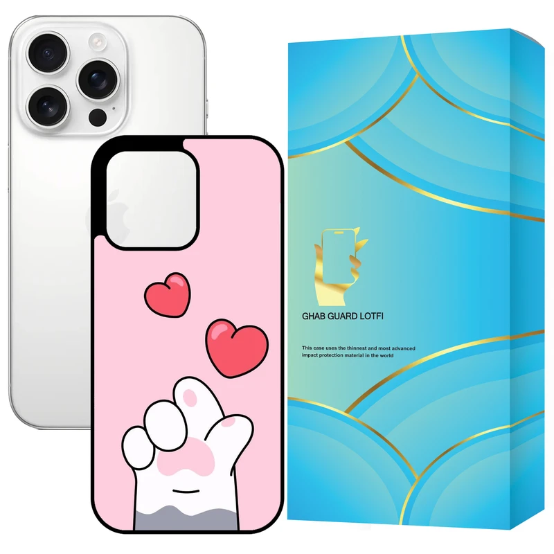 کاور قاب گارد لطفی طرح پنجه گربه مدل GCHP16P مناسب برای گوشی موبایل اپل iPhone 16 Pro