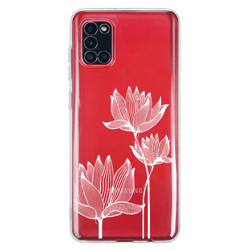 کاور مگافون طرح گل مدل C47-W مناسب برای گوشی موبایل سامسونگ Galaxy A31