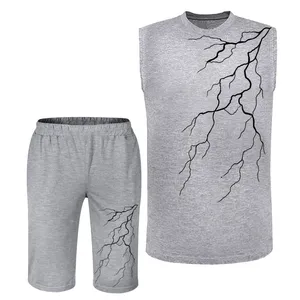 ست تاپ و شلوارک مردانه مدل شاخه کد A319 رنگ
طوسی