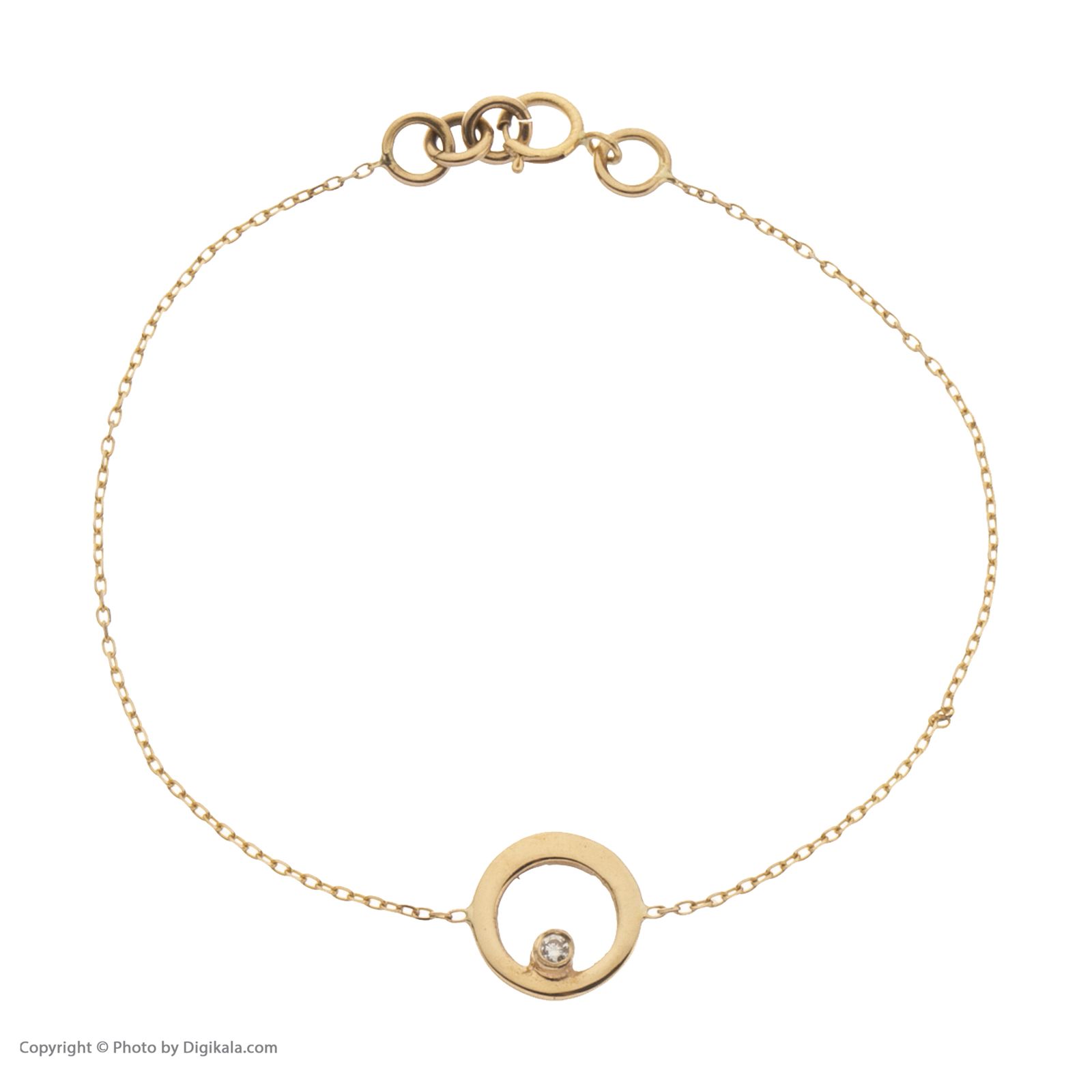 دستبند طلا 18 عیار زنانه سنجاق مدل X085087 -  - 2