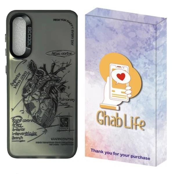 کاور قاب لایف مدل سوکول طرح آناتومی قلب مناسب برای گوشی موبایل سامسونگ Galaxy A30s / A50