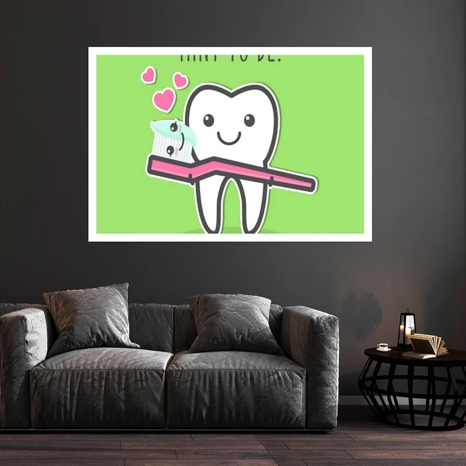 تابلو بکلیت طرح بهداشت دهان و دندان مدل قاب شاسی W-s9455