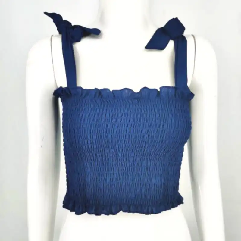 کراپ‌تاپ زنانه مدل آندریا رنگ آبی