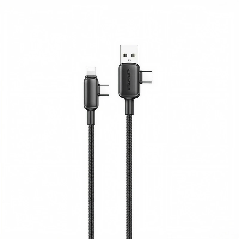 کابل تبدیل USB-C / USB به USB-C / لایتنینگ اوی مدل CL-184 طول 2 متر