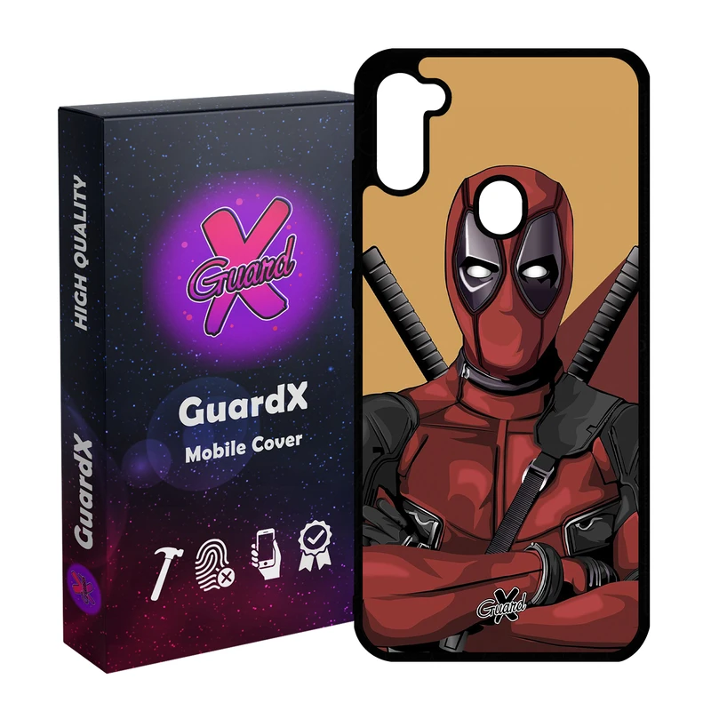 کاور گارد ایکس طرح Dead Pool مدل Glass10091 مناسب برای گوشی موبایل سامسونگ Galaxy A11 / M11