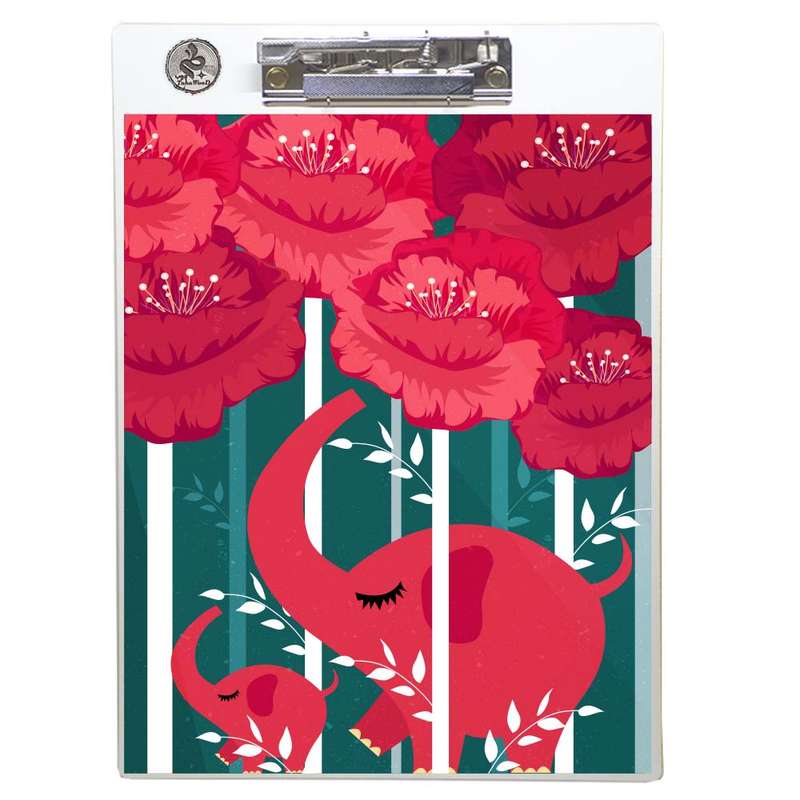 تخته شاسی طه چوب مدل Red flower01 سایز A4