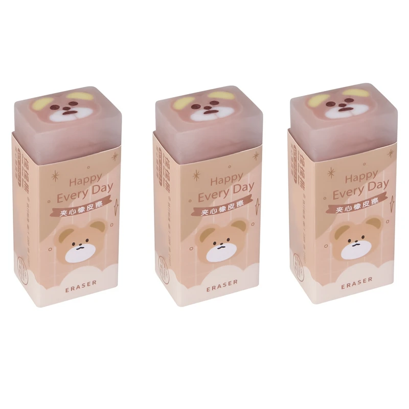 پاک کن مدل خرسی مغزدار کد 2078 مجموعه سه عددی