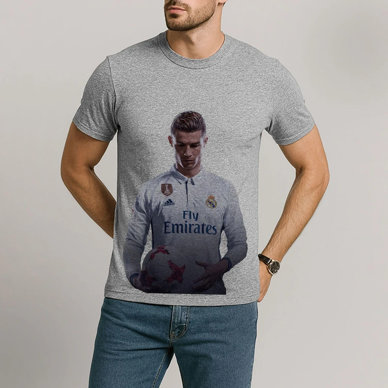 تیشرت آستین کوتاه مردانه طرح رونالدو کد W312
