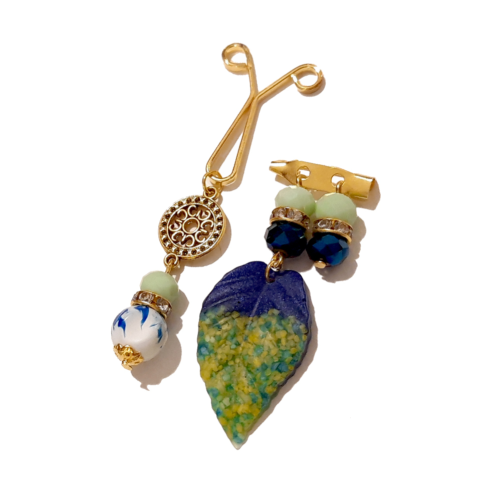 ست گیره روسری و سنجاق سینه زنانه مدل PM039