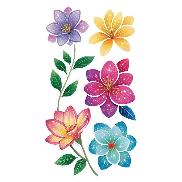 استیکر پارچه و لباس پاد آفرین طرح گل کد 5824