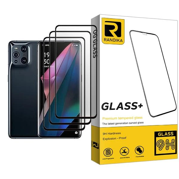 محافظ صفحه نمایش راندیکا مدل Randika Glass MIX003 مناسب برای گوشی موبایل اوپو Find X3 Pro بسته سه عددی
