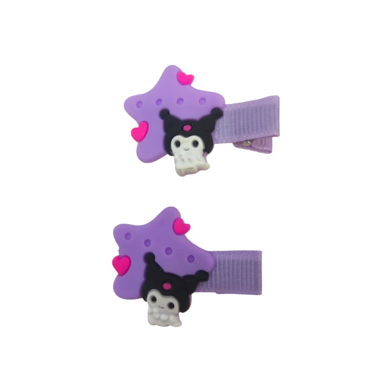 گیره مو دخترانه مدل انبری کرومی کد VEN-KORO04 بسته 2 عددی