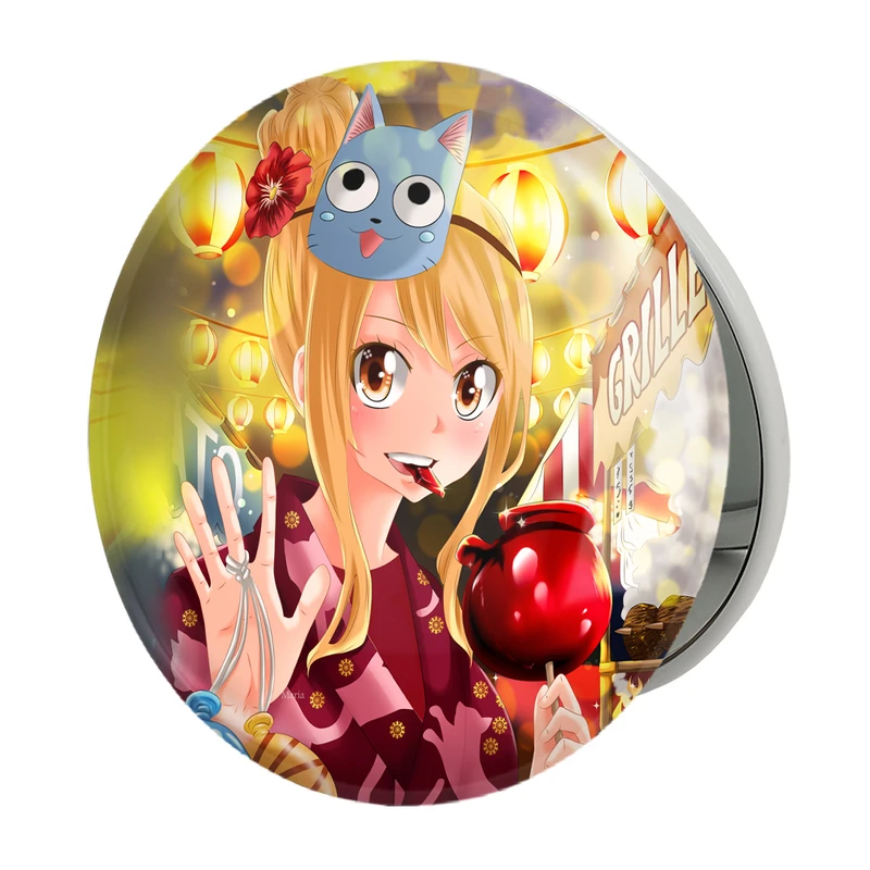 آینه جیبی خندالو طرح لوسی انیمه فری تیل Fairy Tail مدل تاشو کد 16463 