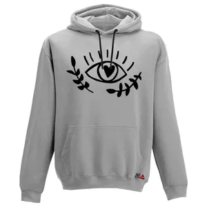 هودی زنانه مدل  چشم کد T11 رنگ طوسی