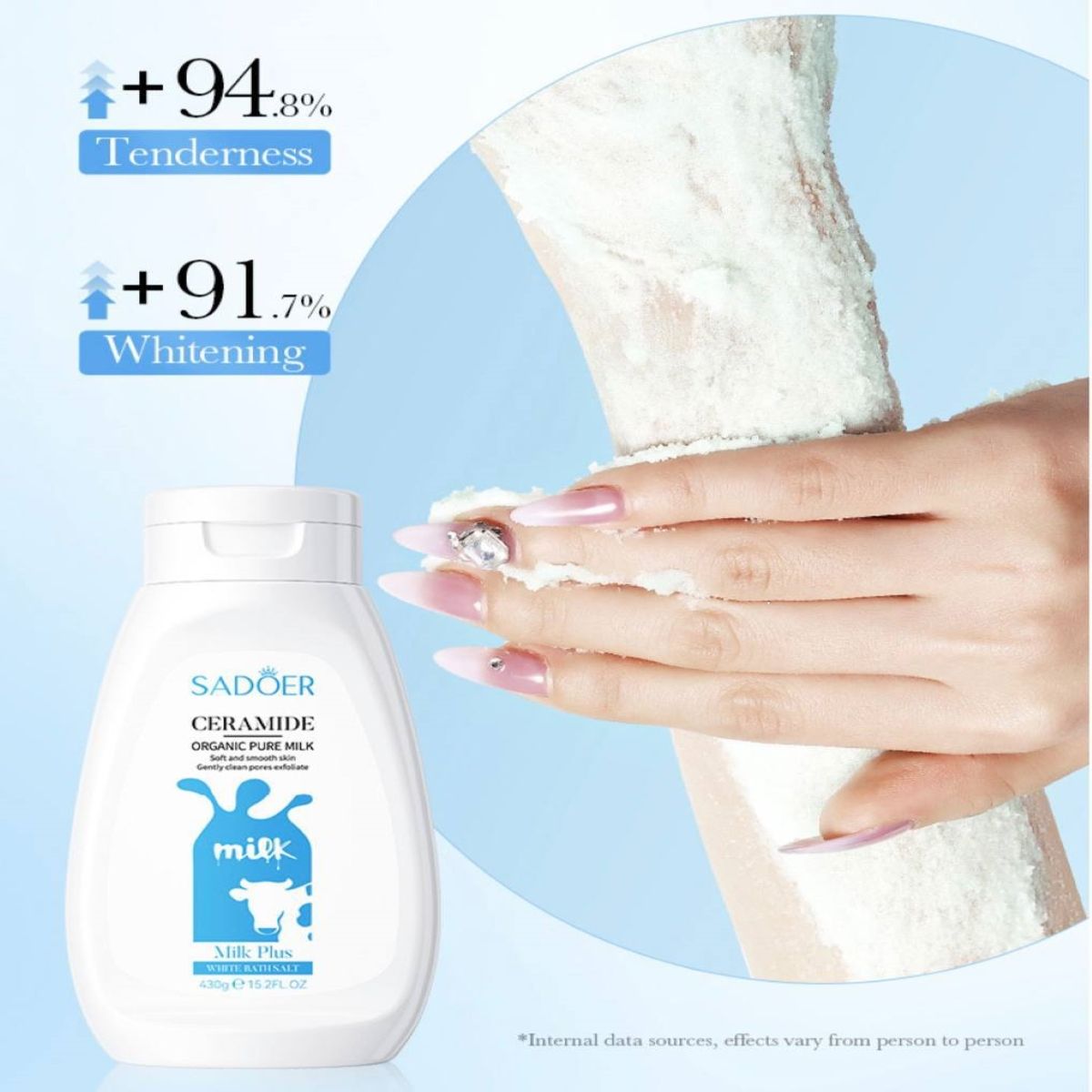 نمک حمام سادور مدل شیر گاو وزن 430 گرم - - 3