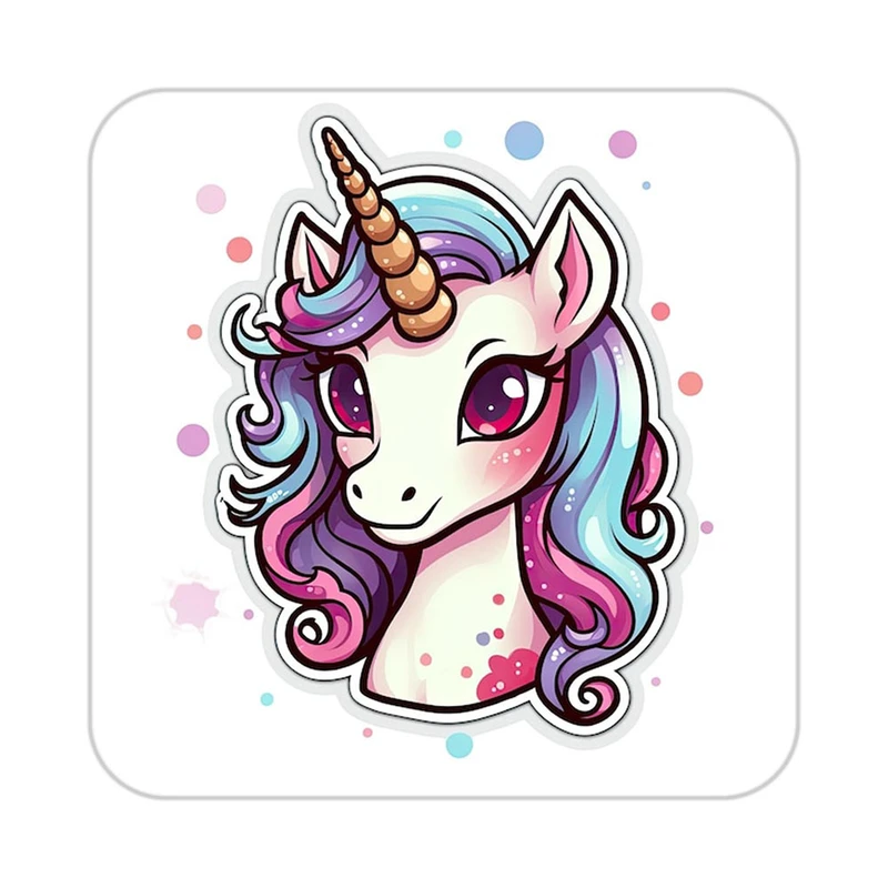 زیر لیوانی کاکتی طرح اسب تک شاخ و یونیکورن مدل mp30516