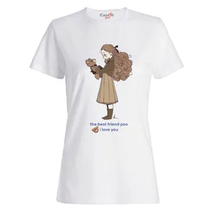 تی شرت آستین کوتاه زنانه کاندید اسپرت طرح دختر مدل 25