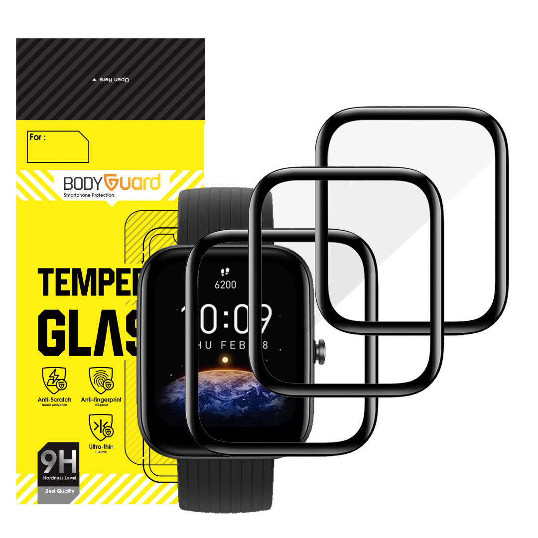 محافظ صفحه نمایش بادیگارد مدل PMMA مناسب برای ساعت هوشمند امیزفیت Bip 3 / Bip 3 Pro بسته 3 عددی