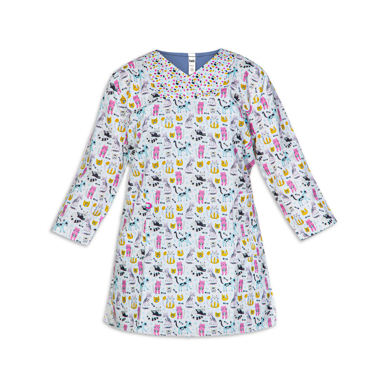 ست کلاه و روپوش پزشکی زنانه تادو طرح پت مدل SRO1936