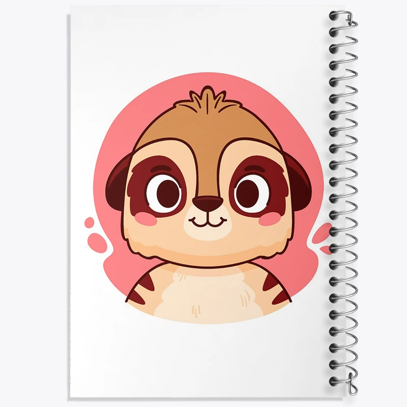 دفتر شطرنجی 50 برگ خندالو مدل میرکت حیوانات بامزه کد 37137