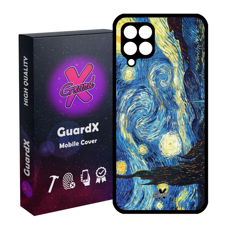 کاور گارد ایکس طرح Starry Night مدل Glass10110 مناسب برای گوشی موبایل سامسونگ Galaxy A12