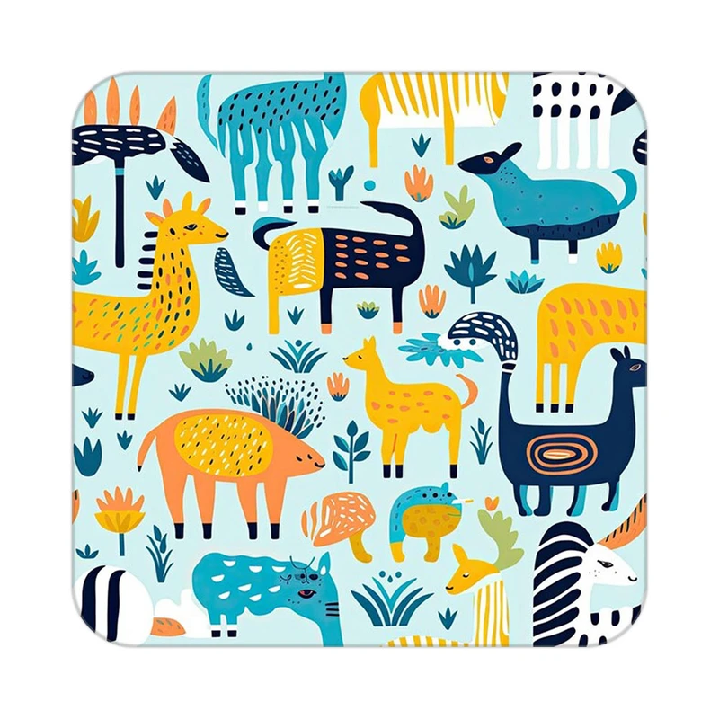 زیر لیوانی کاکتی طرح حیوانات رنگی مدل mp26668