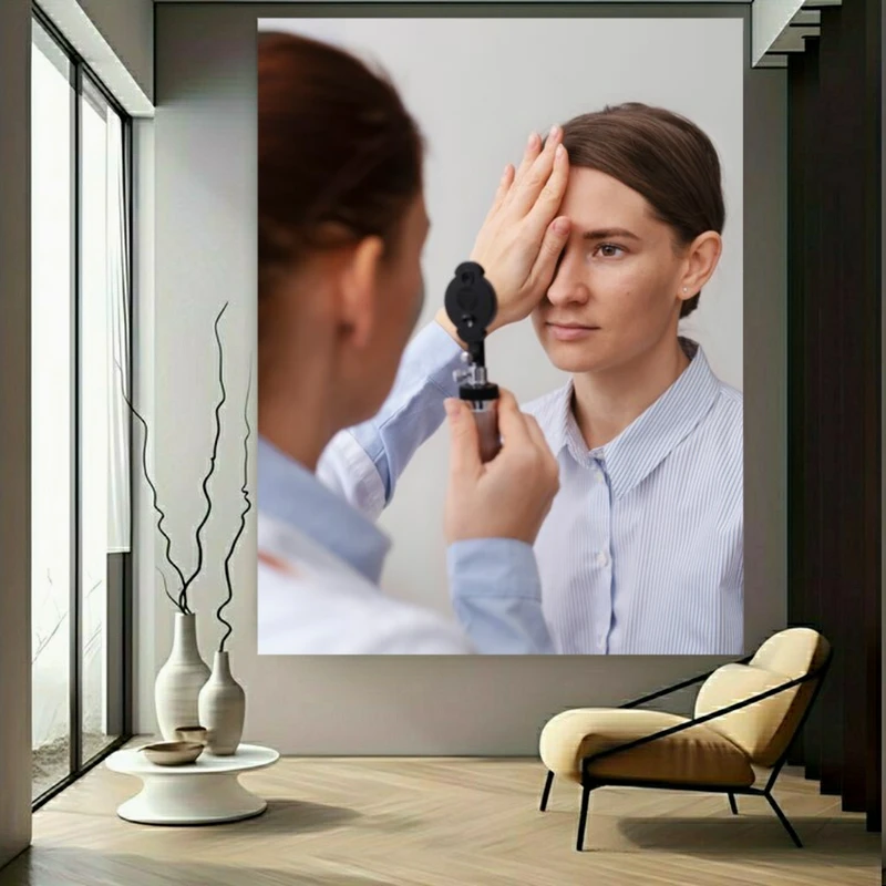 تابلو بوم طرح مخمل معاینه چشم مدل سلامت بینایی کد FP105828