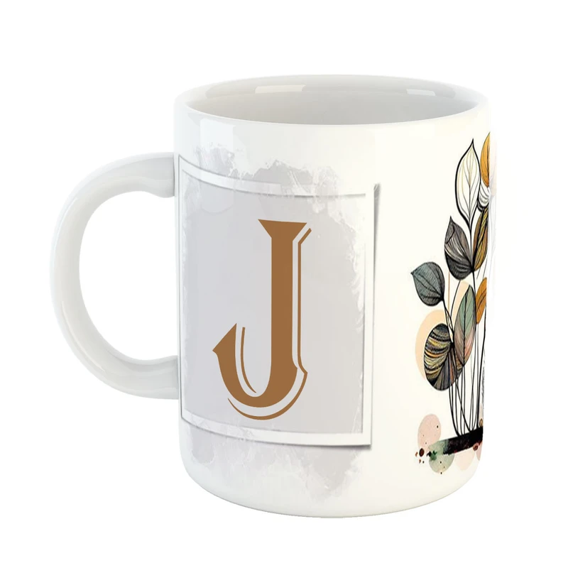 ماگ پاد افرین مدل فانتزی طرح حرف J کد 3