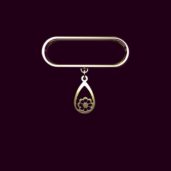 آویز ساعت طلا 18 عیار زنانه مدوپد مدل گل و قطره کد SD1-1186