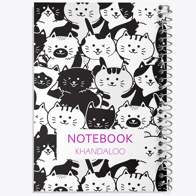 دفتر نت موسیقی 50 برگ خندالو مدل پترن گربه کد N281