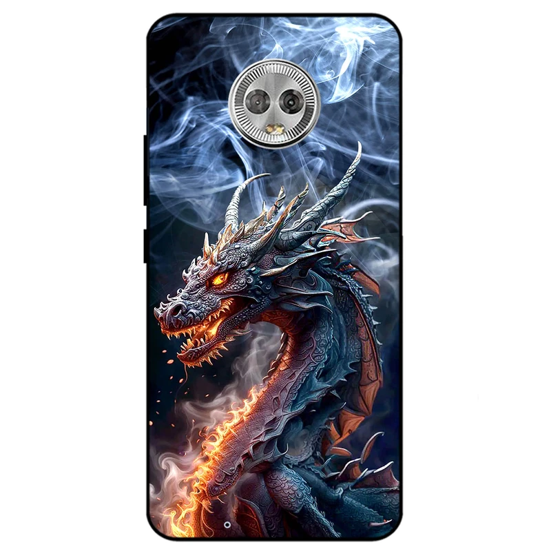 کاور مگافون طرح اژدها مدل 7453 مناسب برای گوشی موبایل موتورولا Moto G6