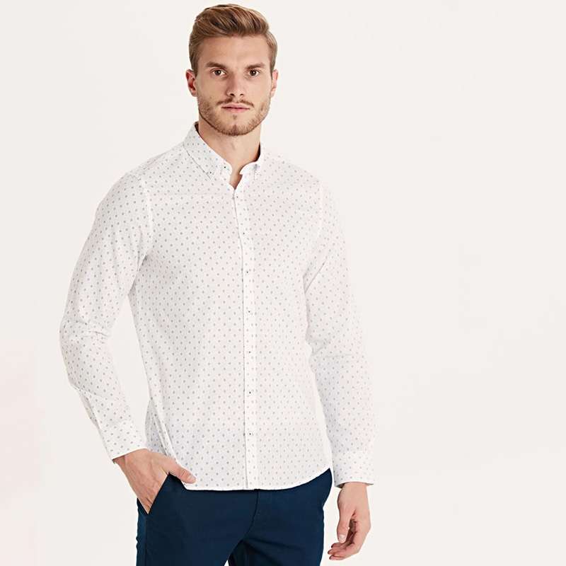 پیراهن آستین بلند مردانه ال سی وایکیکی مدل 0S4335Z8 