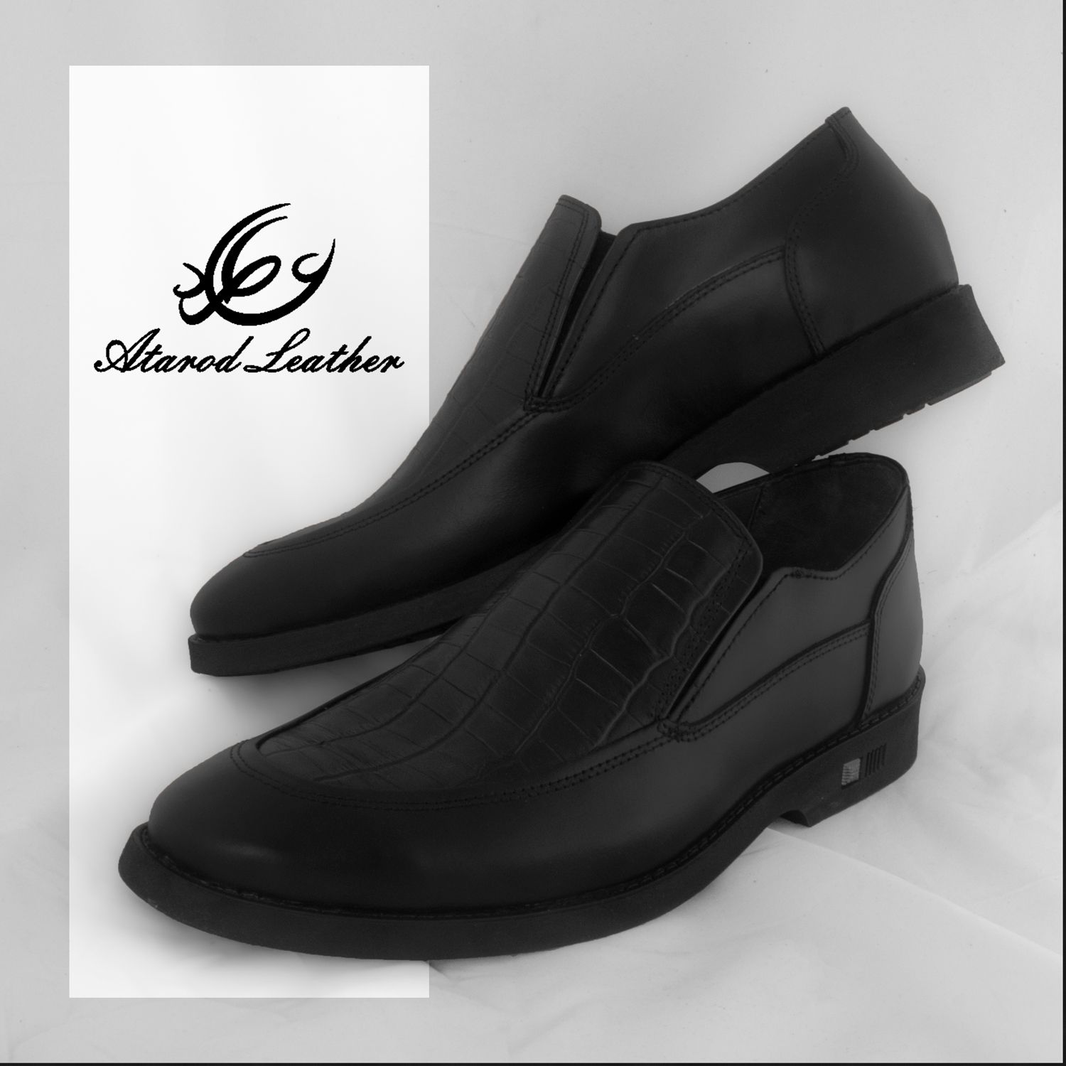 کفش مردانه چرم عطارد مدل چرم طبیعی کد SH21 -  - 14