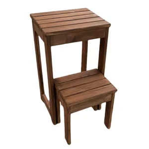 چهارپایه مدل چوبی طرح دوپله