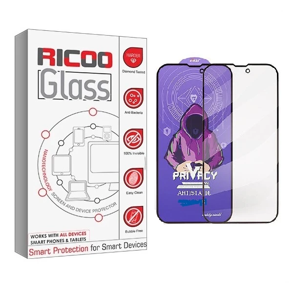 محافظ صفحه نمایش حریم شخصی ریکوو مدل privacy Mietubl مناسب برای گوشی موبایل اپل iPhone 16 Pro Max