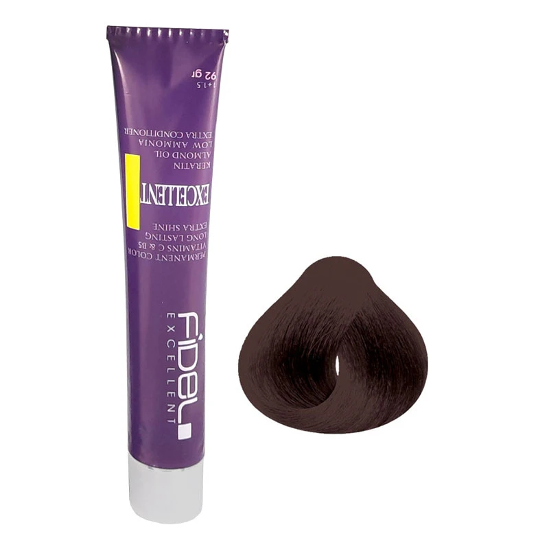 رنگ مو فیدل اکسلنت شماره 5/0 حجم 100 میلی‌لیتر رنگ قهوه‌ای روشن
