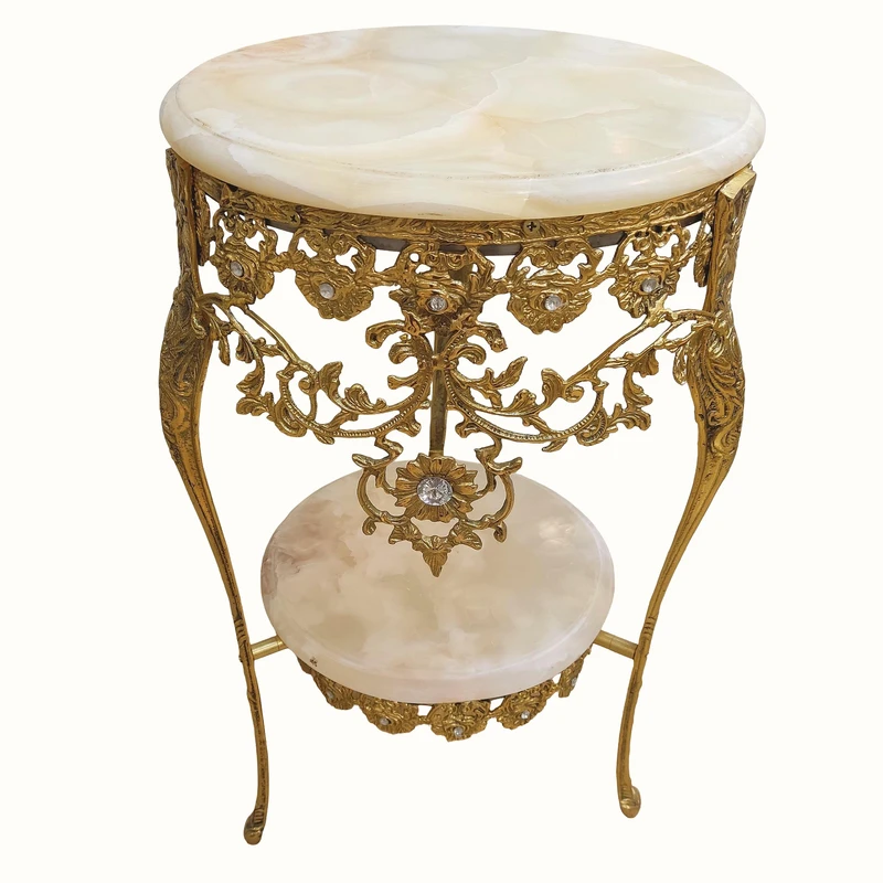 میز تلفن مدل برنزی گل رز کد Z1002