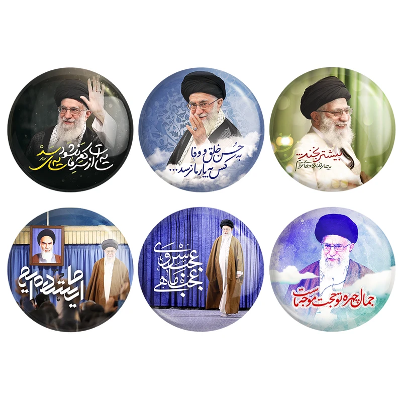 مگنت خندالو طرح تصویر رهبر کد 137B مجموعه 6 عددی