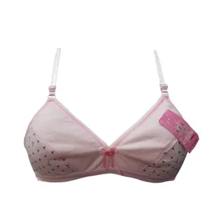 سوتین دخترانه مدل نیمه خالدار رنگ صورتی