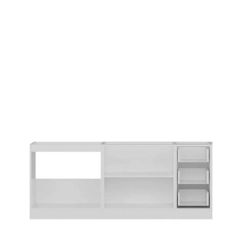 کابینت زمینی فلفور کابینت مدل 225 cm مجموعه 3 عددی