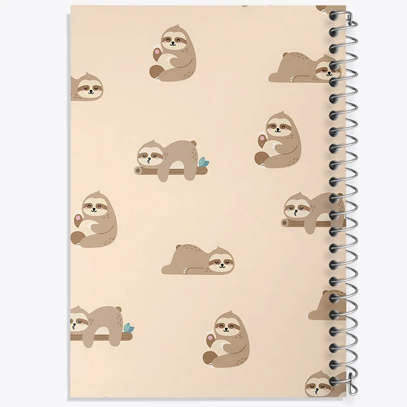 دفتر مشق 100 برگ خندالو طرح پترن تنبل کد N3254