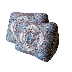 پشتی ترمه مدل مثلثی طرح سالار کد 10073 بسته 2عددی