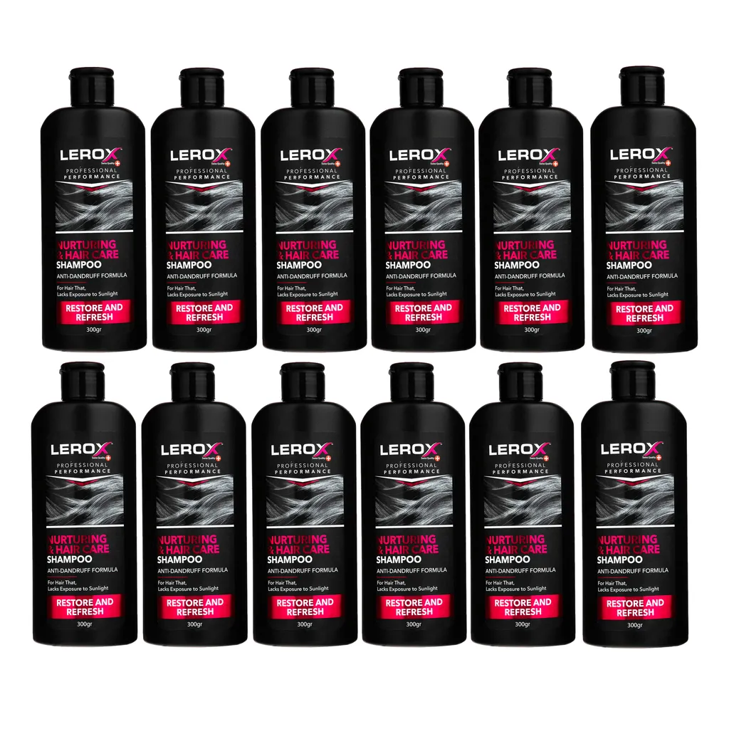 شامپو مو لروکس مدل Nurturing & Hair Care حجم 300 میلی لیتر مجموعه 12 عددی