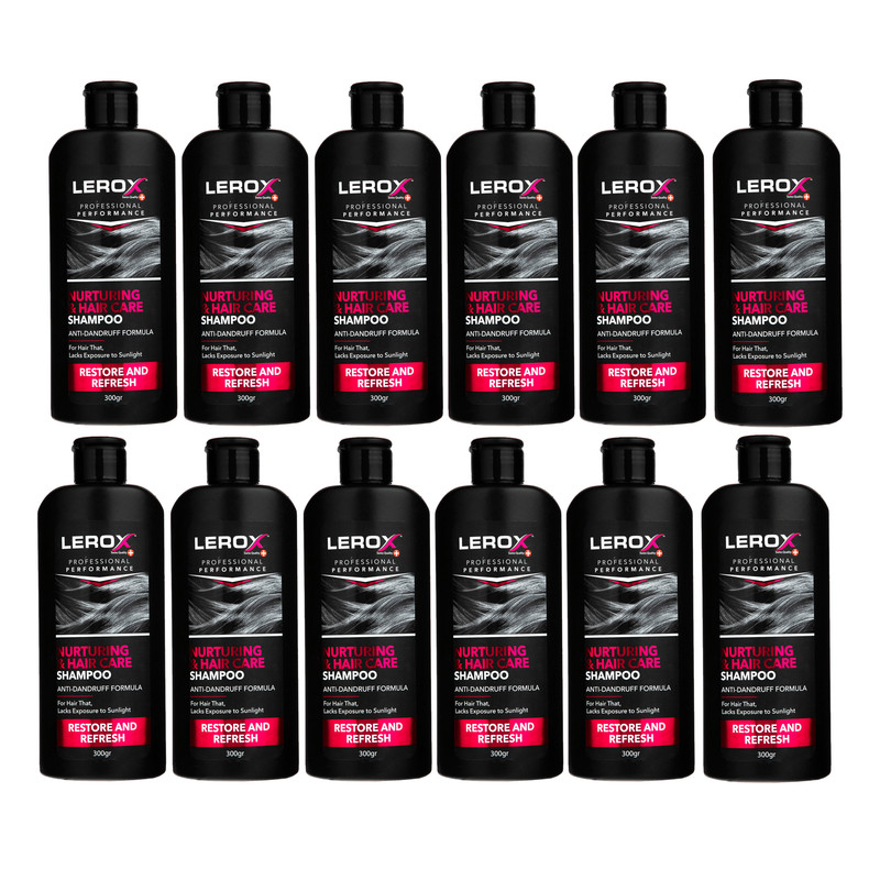 شامپو مو لروکس مدل Nurturing & Hair Care حجم 300 میلی لیتر مجموعه 12 عددی
