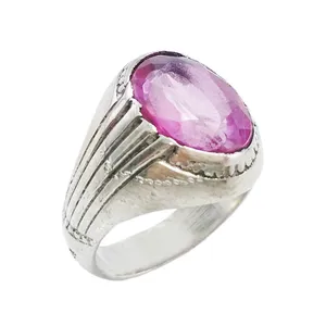 انگشتر نقره مردانه مدل توپاز کد 38003021