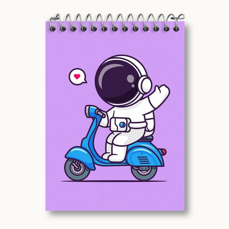 دفتر یادداشت 50 برگ خندالو مدل فضانورد کد 25081