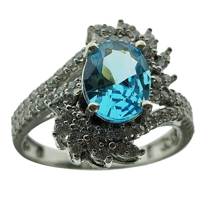 انگشتر نقره زنانه سلین کالا مدل توپاز کد 15