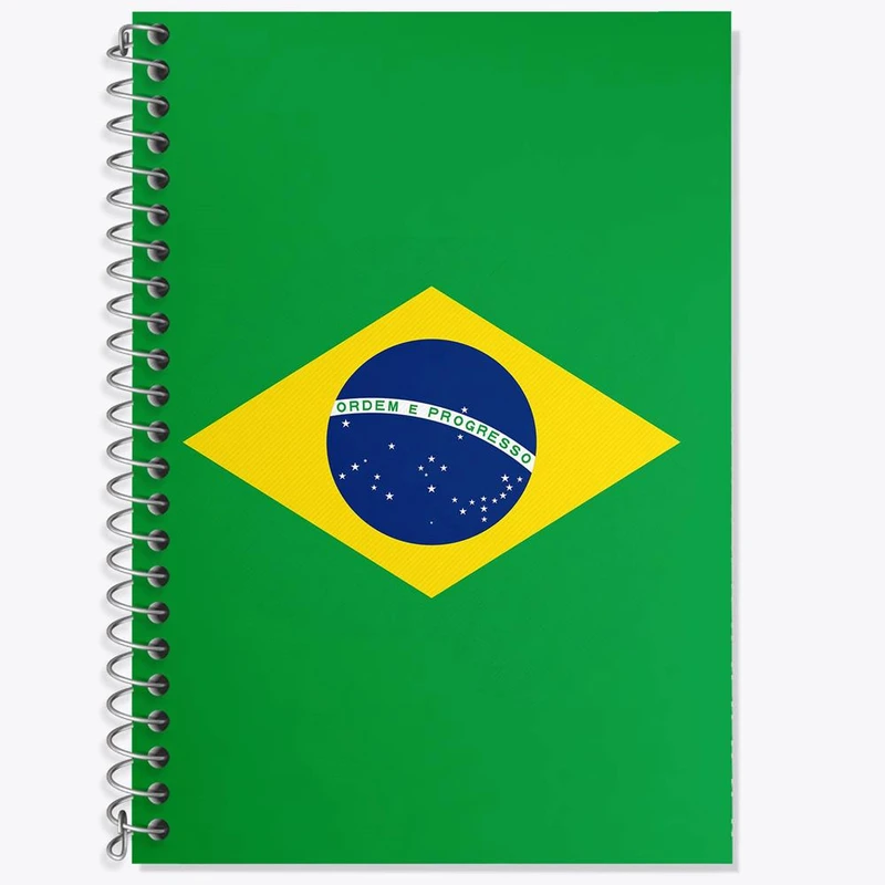 دفتر زبان 50 برگ خندالو مدل دو خط طرح تیم فوتبال برزیل کد 1978