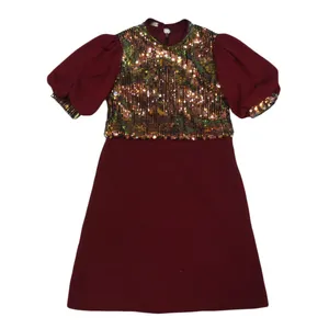 پیراهن دخترانه مدل پولکی شقایق 4030112